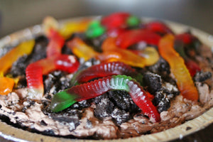 No-Bake Dirt Dessert Pie Recipe. In Honor of National Gummy Worm Day!