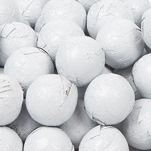 White Milk Chocolate Balls - Foil 10lb