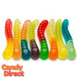 12-Flavor Gummy Mini Worms 9oz - 6ct Peg Bags