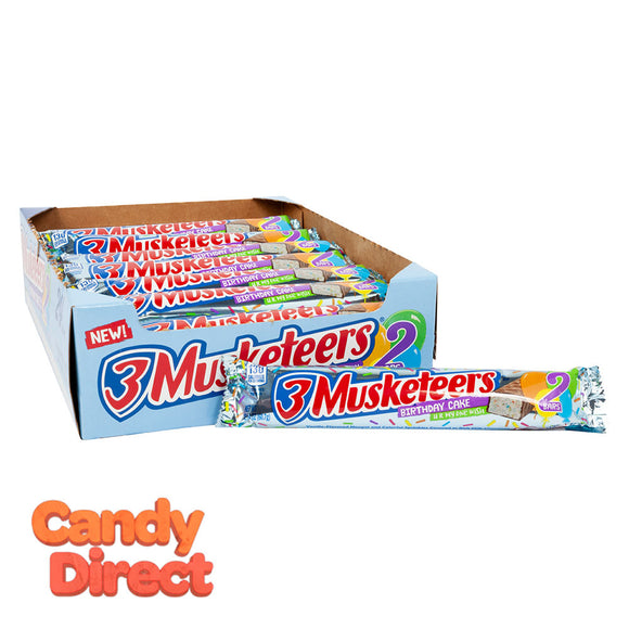 3 Musketeers Bars Birthday Cake Share Size 2.14oz - 24ct