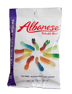 Gummi Mini Worms 7.5oz Peg Bag - 12ct