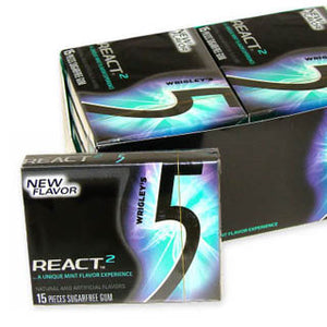 Wrigley's 5 Gum - React 2 Mint 15-Stick 10ct