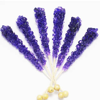 Grape Rock Candy Sticks - Unwrapped 120ct