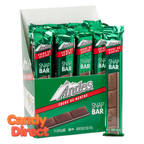 Andes Bars Creme De Menthe Snap 1.5oz - 24ct