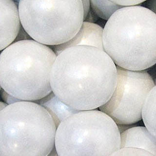 White Shimmer Bubble Gum Balls - 2lb