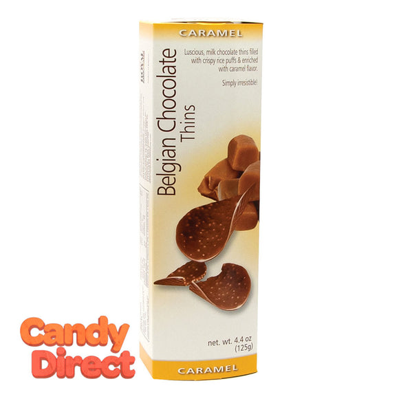 Chocolate Thins Caramel Belgian 4.4oz - 12ct