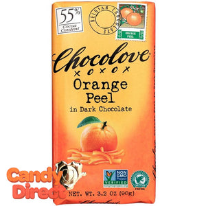 Chocolove Dark Chocolate Orange Peel Bars - 12ct