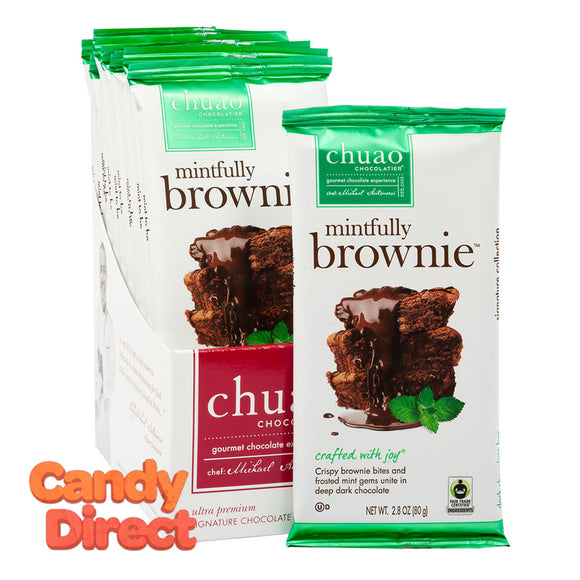 Chuao Mintfully Brownie Dark Chocolate 2.8oz Bar - 12ct