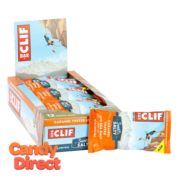 Clif Sweet & Salty Caramel Toffee With Sea Salt Bar 2.4oz - 12ct