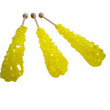 Lemon Rock Candy Sticks - Unwrapped 120ct