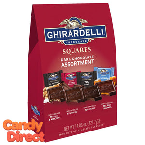 Dark Chocolate Assorted Ghirardelli Squares - 6ct XL Bags