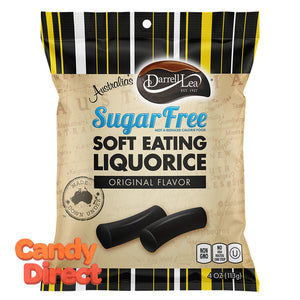 Darrell Lea Liquorice Sugar Free Black 4oz - 8ct