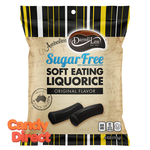 Darrell Lea Liquorice Sugar Free Black 4oz - 8ct