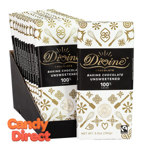 Divine Baking Bars 100% Unsweetened 5.3oz - 12ct