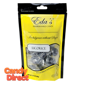 Eda's Licorice Sugarfree 3.5oz Pouch - 12ct