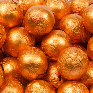 Orange Milk Chocolate Balls - Foil 10lb