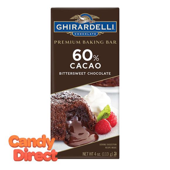 Ghirardelli Bars Bittersweet Baking 4oz - 12ct