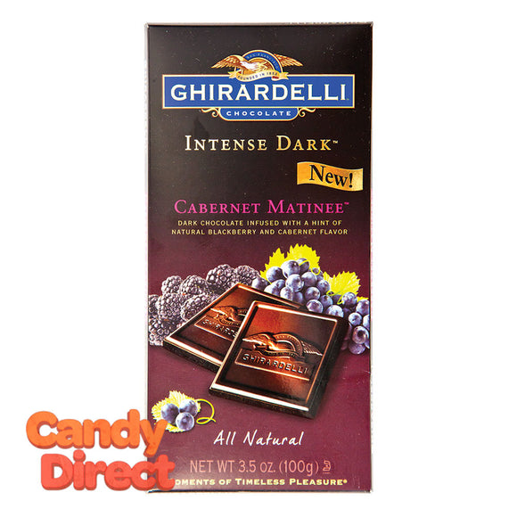 Ghirardelli Cabernet Matinee Intense Dark Chocolate 3.5oz Bar - 12ct