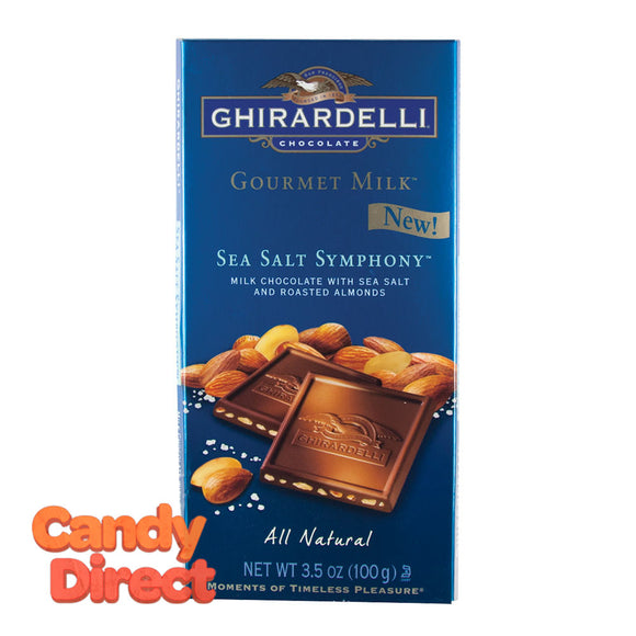 Ghirardelli Sea Salt Symphony Milk Chocolate 3.34oz Bar - 12ct