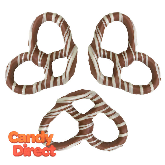 Giambri's White Stripes Covered Pretzel Milk Chocolate - 3lbs