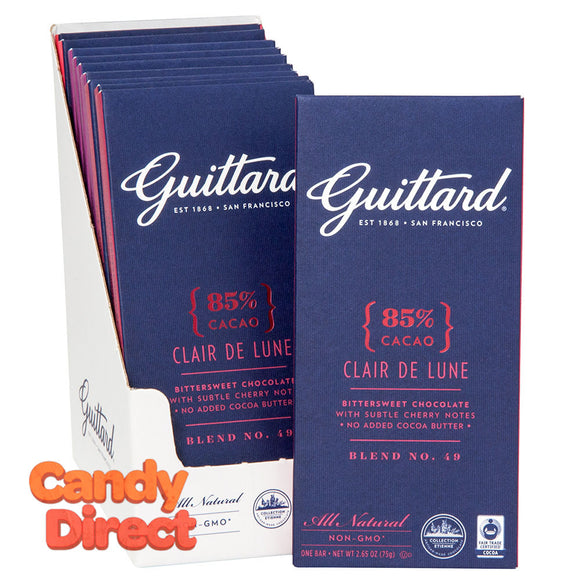 Guittard Clair De Lune Bittersweet Chocolate 2.65oz Bar - 12ct