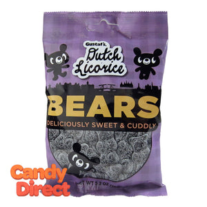 Gustaf's Bears Sugared Licorice 5.2oz Peg Bag - 12ct