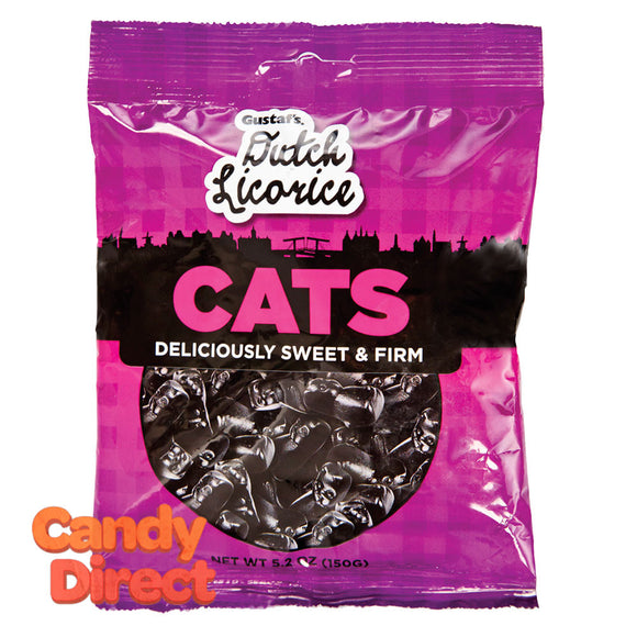 Gustaf's Cats Licorice 5.2oz Peg Bag - 12ct