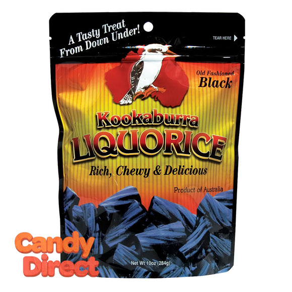 Kookaburra Black Licorice - 10oz bags - 12ct