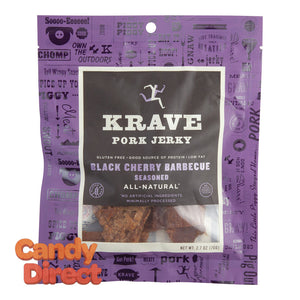 Krave Black Cherry Bbq Pork Jerky 2.7oz Bag - 8ct