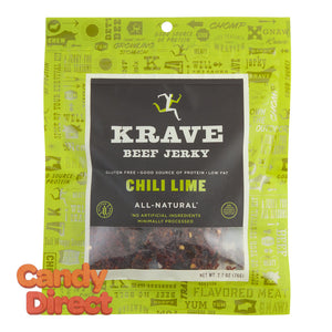 Krave Chili Lime Beef Jerky 2.7oz Bag - 8ct