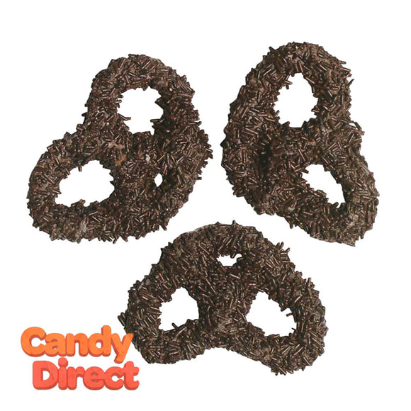 Milk Chocolatey Coated Premier Pretzels With Chocolate Flavor Sprinkles - 3lbs