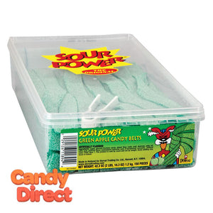 Sour Power Belts Green Apple - 150ct Tub