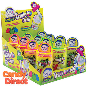 Sour Triple Dip Candy Dip-N-Lik - 12ct