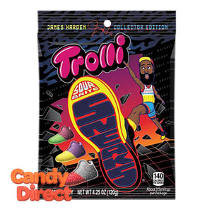 Trolli James Harden Sneaks Sour Brite 4.25oz Peg Bag - 12ct